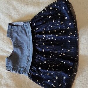 Baby GAP Dress - Blue and White Star Pattern